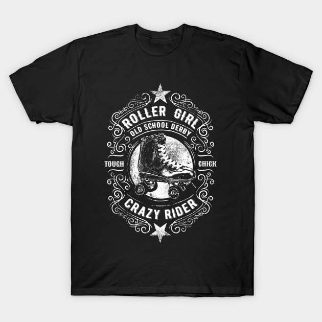 Roller Girl Crazy Rider T-Shirt by LittleBean